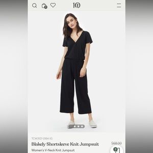 Tentree Blakely short sleeve knit jumpsuit